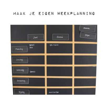 Weekplanning zelf gemaakt