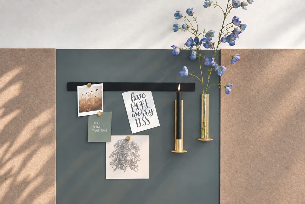 magnetische kaarshouder goud styling en vaas