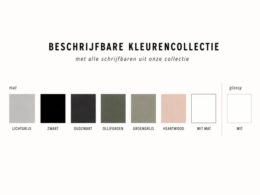 beschrijfbare kleurencollectie