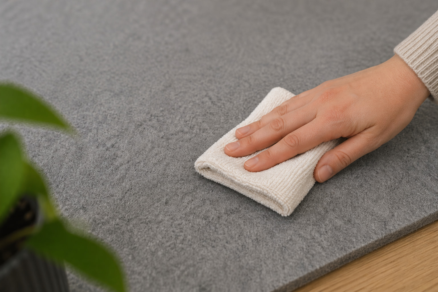 PET-vilt schoonmaken