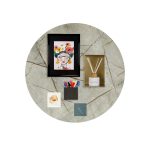 Design magneetbord rond marmer goud 2
