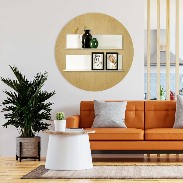 Design magneetbord - eikenhout rond