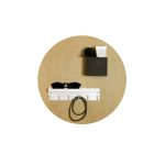 Design magneetbord - eikenhout rond