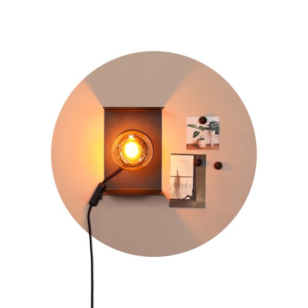 Design magneetbord pastelroze rond