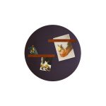Design magneetbord rond aubergine
