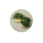 Design magneetbord rond beton nude