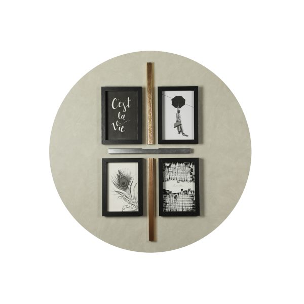 Design magneetbord rond beton nude