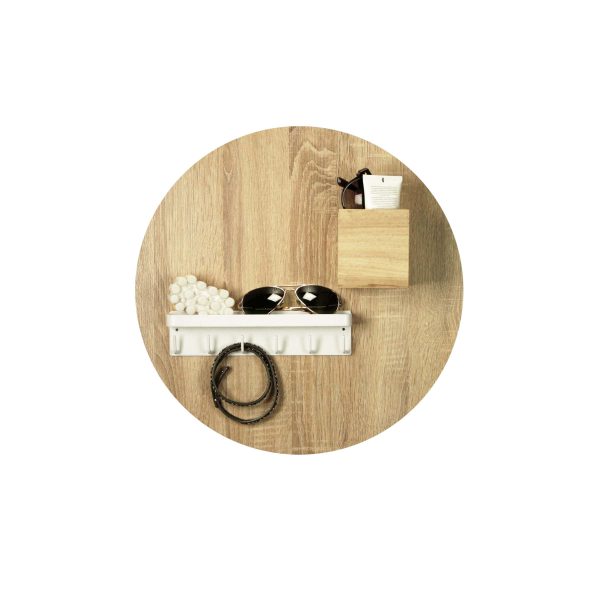 Design magneetbord rond eikenhout