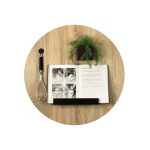 Design magneetbord rond - eikenhout