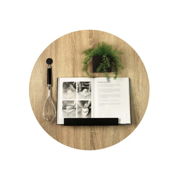 Design magneetbord rond - eikenhout