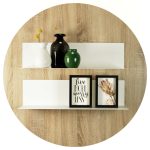 Design magneetbord rond eikenhout