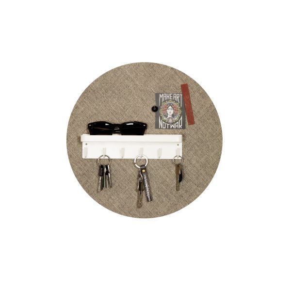 Design magneetbord rond fabric mocca