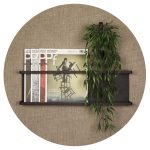 Design magneetbord rond fabric mocca