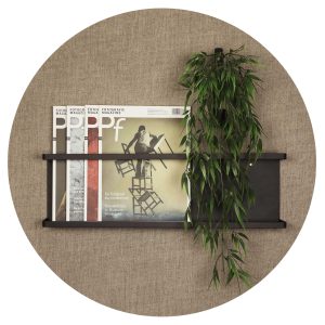 Design magneetbord rond fabric mocca