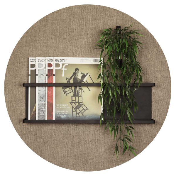 Design magneetbord rond fabric mocca
