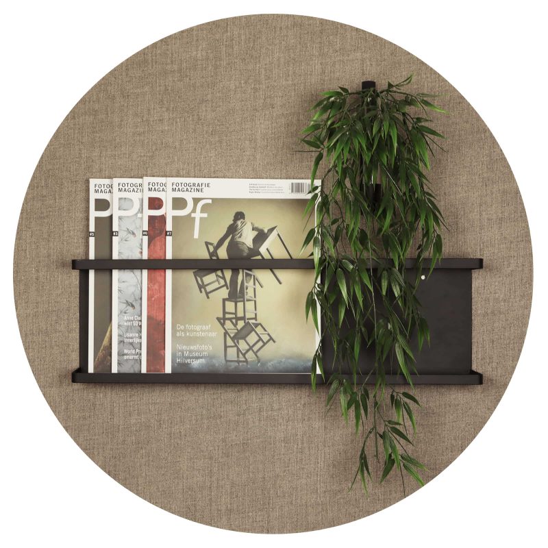 Design magneetbord rond fabric mocca
