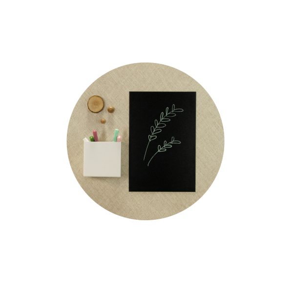 Design magneetbord rond fabric sand