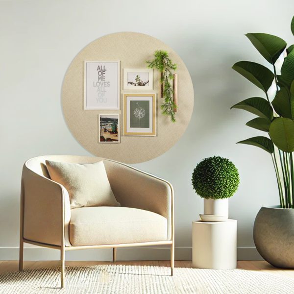 Design magneetbord rond fabric sand