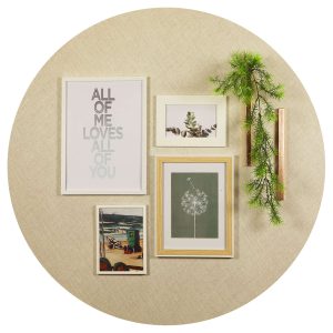 Design magneetbord rond fabric sand