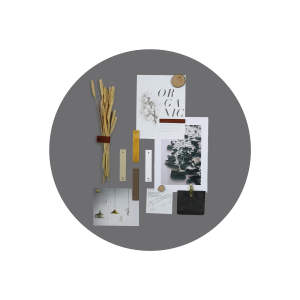 Design magneetbord rond grijs soft