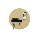 Design magneetbord rond leer beige