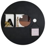 Design magneetbord rond - leisteen
