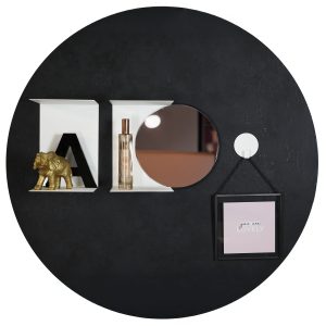 Design magneetbord rond - leisteen