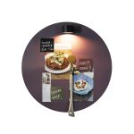 Design magneetbord rond mauve paars