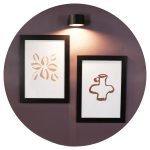 Design magneetbord rond mauve paars