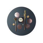 Design magneetbord rond - staal blauw 60 Design magneetbord rond - staal blauw