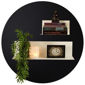 Design magneetbord rond - ultra mat zwart