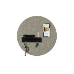 Design magneetbord rond viltgrijs