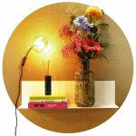Design magneetbord rond ultra goud
