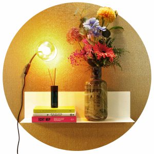 Design magneetbord rond ultra goud
