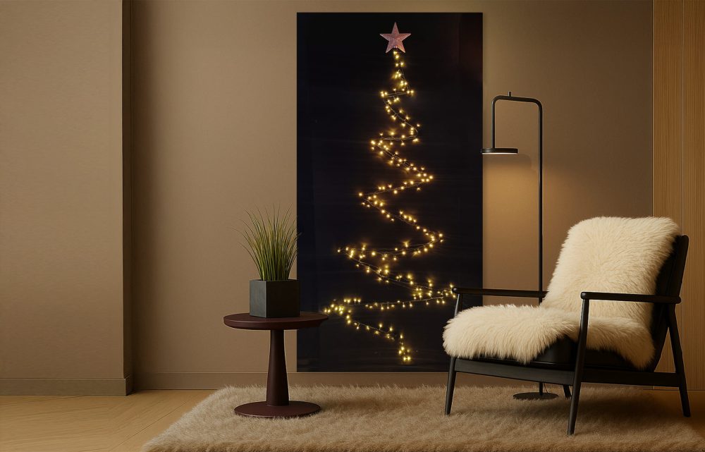 kerstboom van lichtsnoer en magneetjes