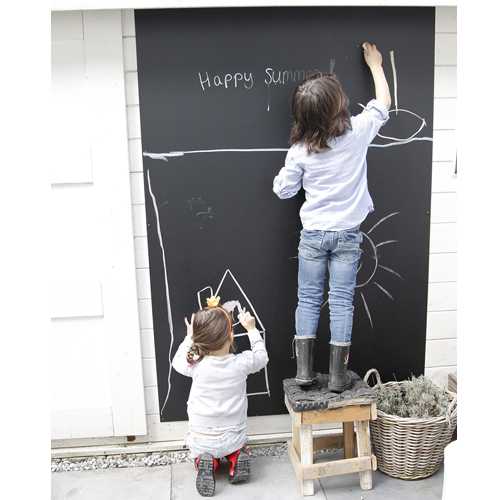 Krijtbord zwart buiten incl gaten