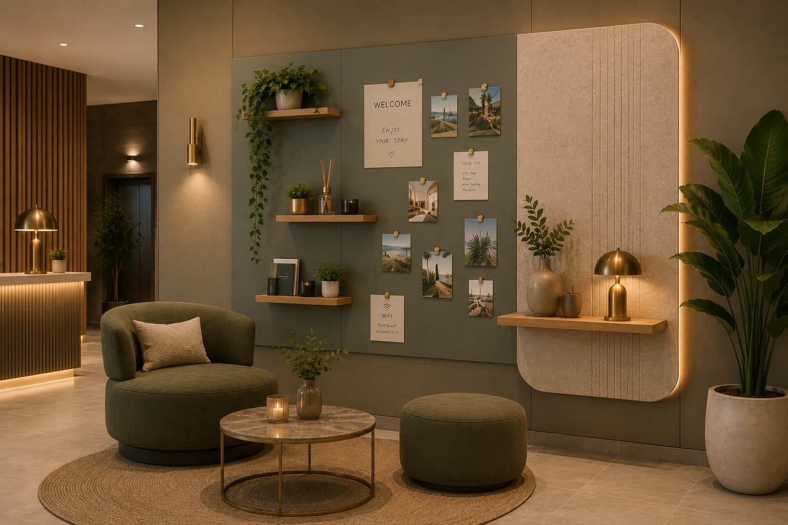 Lobby hotel focus en conceptwall