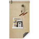 Magneetbehang luxe - interieurdessin leer beige 6