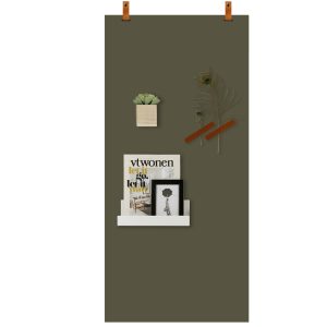Magneetbord mat – beschrijfbaar olijfgroen leren straps