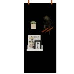 Magneetbord mat – beschrijfbaar zwart leren straps