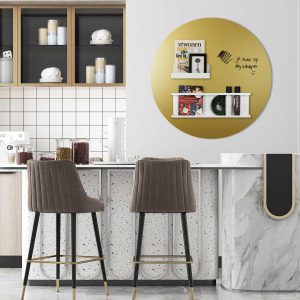 Magneetbord rond goud 90 cm 1 2400x2400