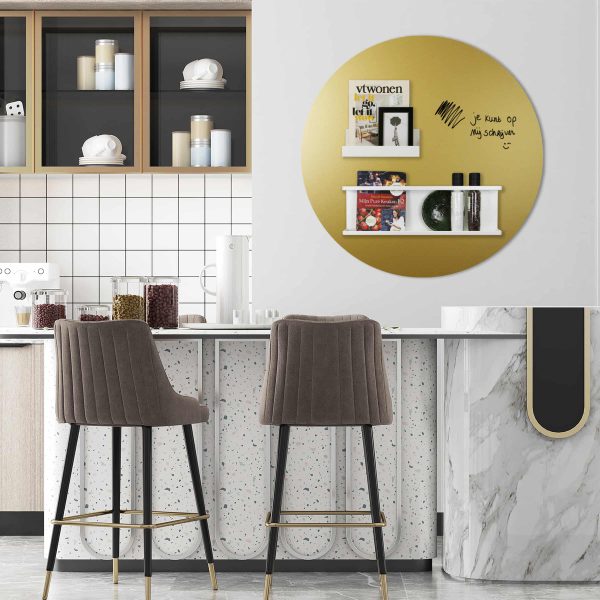 Magneetbord rond goud 90 cm