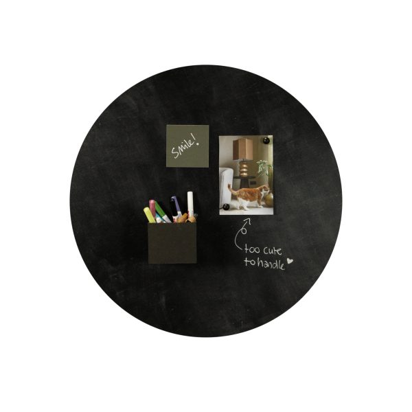 Magneetbord rond oudzwart 59 cm 1