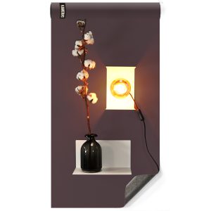 Magnetisch-designbehang-luxe-aubergine