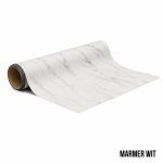 Magnetisch designbehang - luxe marmer wit rol