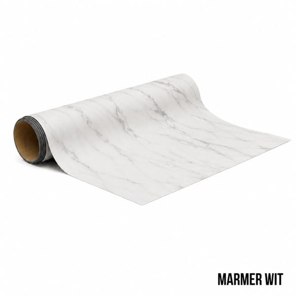 Magnetisch designbehang - luxe marmer wit rol