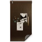 Magnetisch designbehang - luxe metallic brons