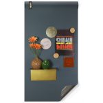 Magnetisch designbehang - luxe staalblauw soft