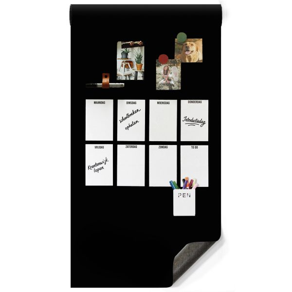 Magnetisch designbehang – luxe mat zwart soft Magnetisch designbehang – luxe mat zwart soft