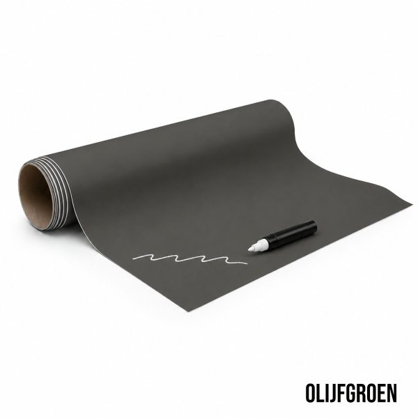 Magnetisch krijtbehang – luxe olijfgroen rol